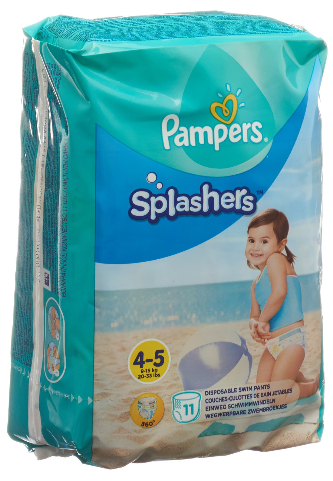 Pampers Splashers Taille 4-5 Maillot de Bain Bébé 11 Pièces | Lot Pratique