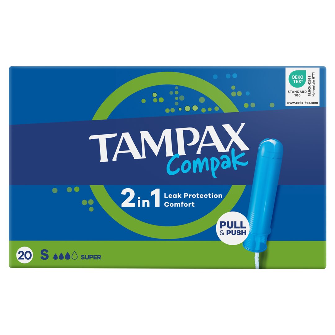 Tampax Compak Super Tampons Hygiéniques Protection Maximale | 20 Pièces