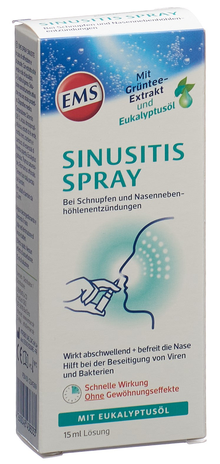 EMS Spray Sinusite Eucalyptus Soulagement Rapide | 15 ml