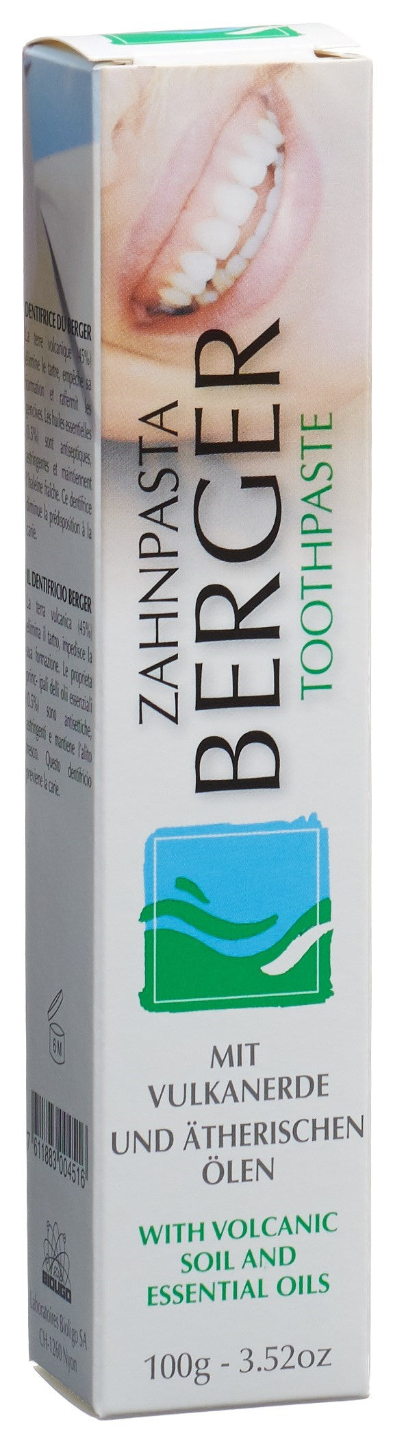 BERGER Dentifrice Terre Volcanique Blancheur &amp; Éclat 100 g