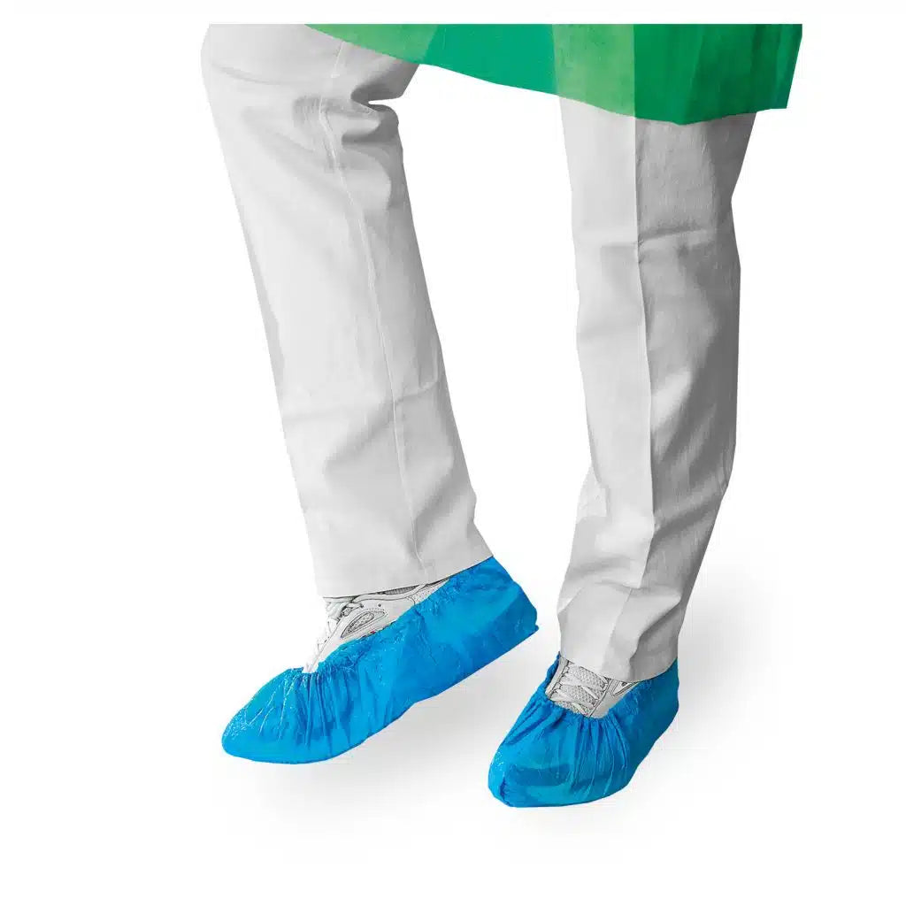 Chaussures de protection jetables Meditrade PE, Couleur Bleue - Idéales pour Nettoyage