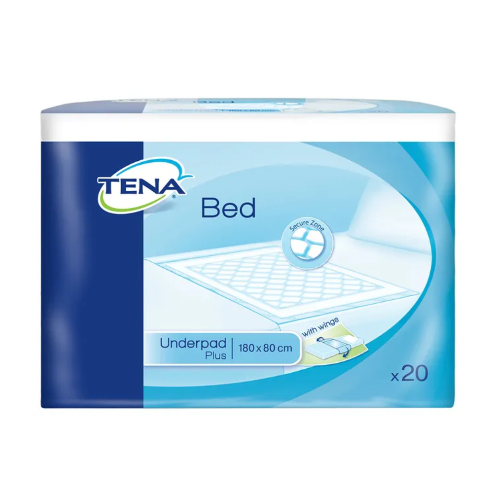 TENA Bed Pluswing Documents de Protection pour Matelas 180 x 80 cm | Pack de 20 Pièces