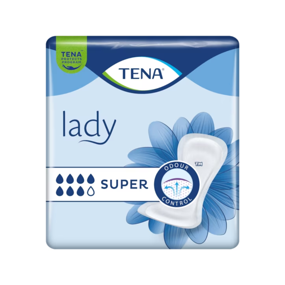 Tena Lady Super Protection Incontinence Pads - Pack of 30 for Maximum Comfort