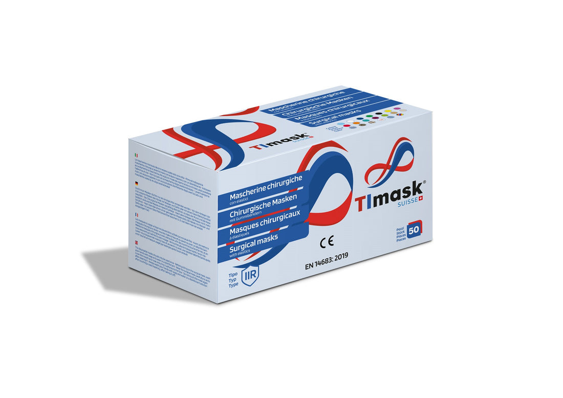 TIMASK Masque médical IIR Rouge 50 pièces | Passion